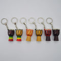 Wooden Djembe African Drum Keychain Pendant Necklaces Instrument Music Promotion Hand Drum African Drum KeyRing Bag Purse Charms