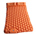 Double Sleeping Pad for 2 Person 4 Inch Inflatable Camping Mat with Pillow Compact Ultralight Waterproof Camping Air Mattress