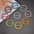 Fashion Round T-Shirt Ties Clip Resin Scarves Buckle Clothing Corner Knotted Ring Buckle Scarf Ring for Girl Women