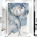 Modern Art 3D Entrance Background Wall Wallpaper Corridor Aisle Mural Nordic Flowers In The Wind Seamless Wall Covering