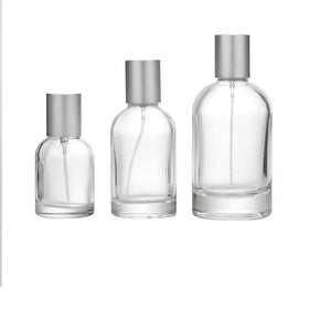 Factory Wholesale 30ml 50ml 100ml Round Perfume Bottle Thick Vintage Cylinder Parfum Glass Bottles