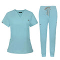 Comfortable  Elastic Surgical Clothing V-neck Short Sleeved Hospital Nurse Female Operating Room Hospital Uniform