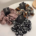 Women Fabric Elastic Hairband Hair Accessories Scrunchies Hair Ties Print Floral Scrunchies for Girls