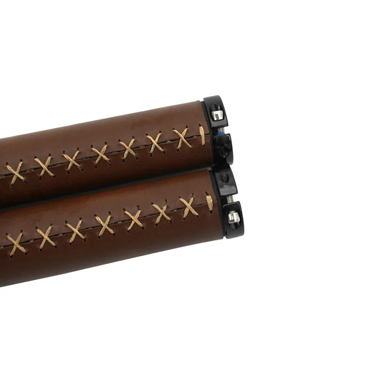 MAXFORD Leather Anodizing Aluminium Alloy Rings Leather Bike Handlebar Handle Grip Bike Grips Cycling Accessories Parts