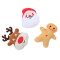 Promotional Customized Hot Selling Ginger Man Santa and Elk With Catnip Soft Plush Cat Toy Set