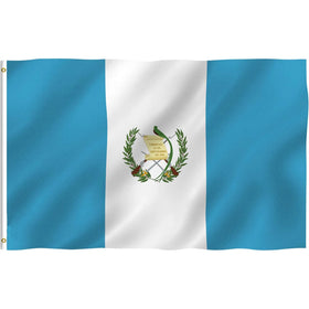 Promotional Quick Guatemala 3x5ft Thick Polyester Double Sided Printing Outdoor Non Fading Guatemalan Flag