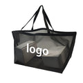 Wholesale Yoga Travel Recycled Dust-Proof Nylon Lightweight Tote Black Extra Large Mesh Beach Bags