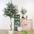 90/120/160/180cm Bonsai Tree Real Touch Leaf Plant Greenery Plastic Large Artificial Olive Trees