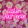 Custom Acrylic LED Neon Sign with 120 LEDs/m IP67 Waterproof DC12V/24V for Wedding Party Event & Home Decoration