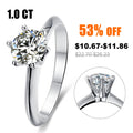 Abiding Jewelry Engagement Moissanite Diamond Jewellery Wholesale 925 Sterling Silver 1 Carat Women Moissanite Ring