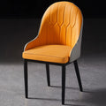 Fashion Simple Milk Tea Nordic Large Restaurant Tables and Chairs Furniture  Iron Gilded Legs Firm Metal Dresser Chair