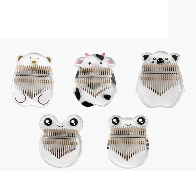 Music Gift Clear Cute Crystal Acrylic Kalimba 17 Key Thumb Piano Mini Musical Instrument Finger Thumb Piano