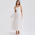 Ocstrade Female Outfits New Design Spaghetti Strap Summer Birthday Dress Elegant Bodycon Floral Maxi Casual Dresses for Women