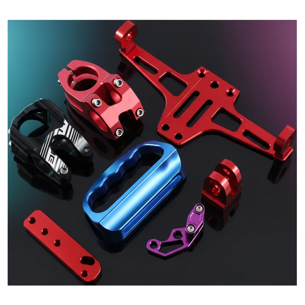 Custom Anodized Aluminium Alloy Bicycle Chain Precision Metal CNC Milling Machining Service for Trail Bike Parts