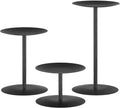 Black Candle Holder Metal Candle Stand Set of 3 Pillar Candle Holders for Table Centerpieces Fireplace Decorations Gothic Decor