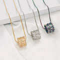 3 in 1 Adjustable Brass Copper Rhinestone Magic Folding Ring Bracelet Gold Plated Retractable Telescopic Ring Necklace