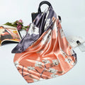 Wholesale Customized New Design Digital Printing Silk Scarf Polyester Printed Head Accessories Square Satin Hijab Scarf