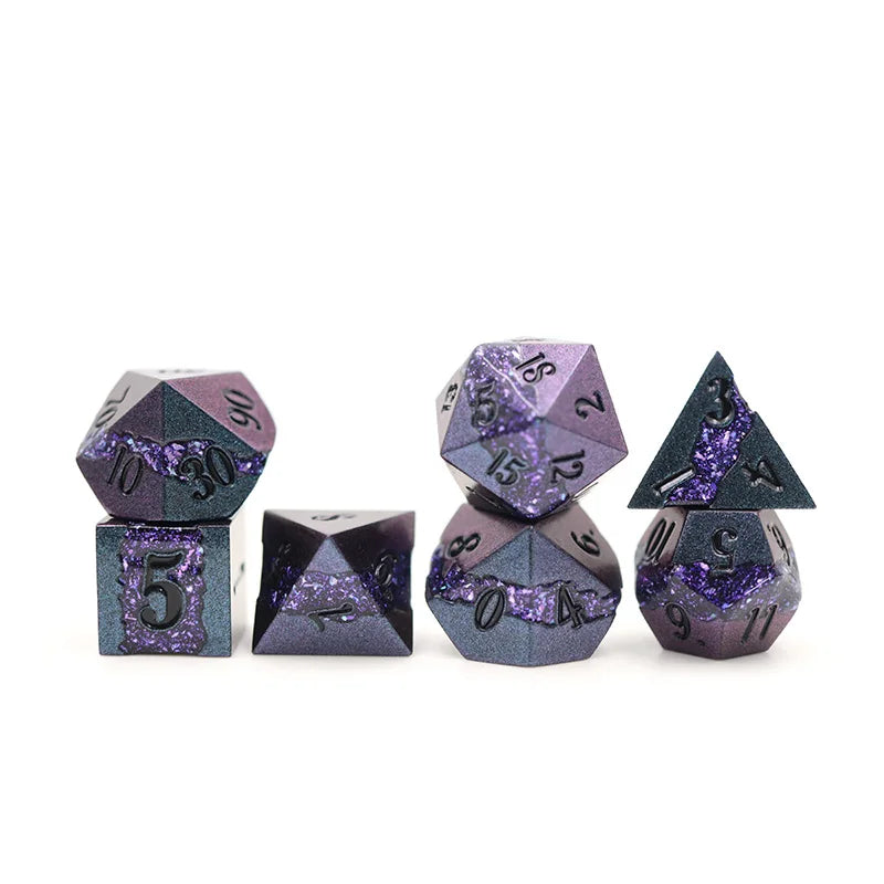 DND Metal Dice Set Polyhedral Zinc Alloy Dice for Oem Games