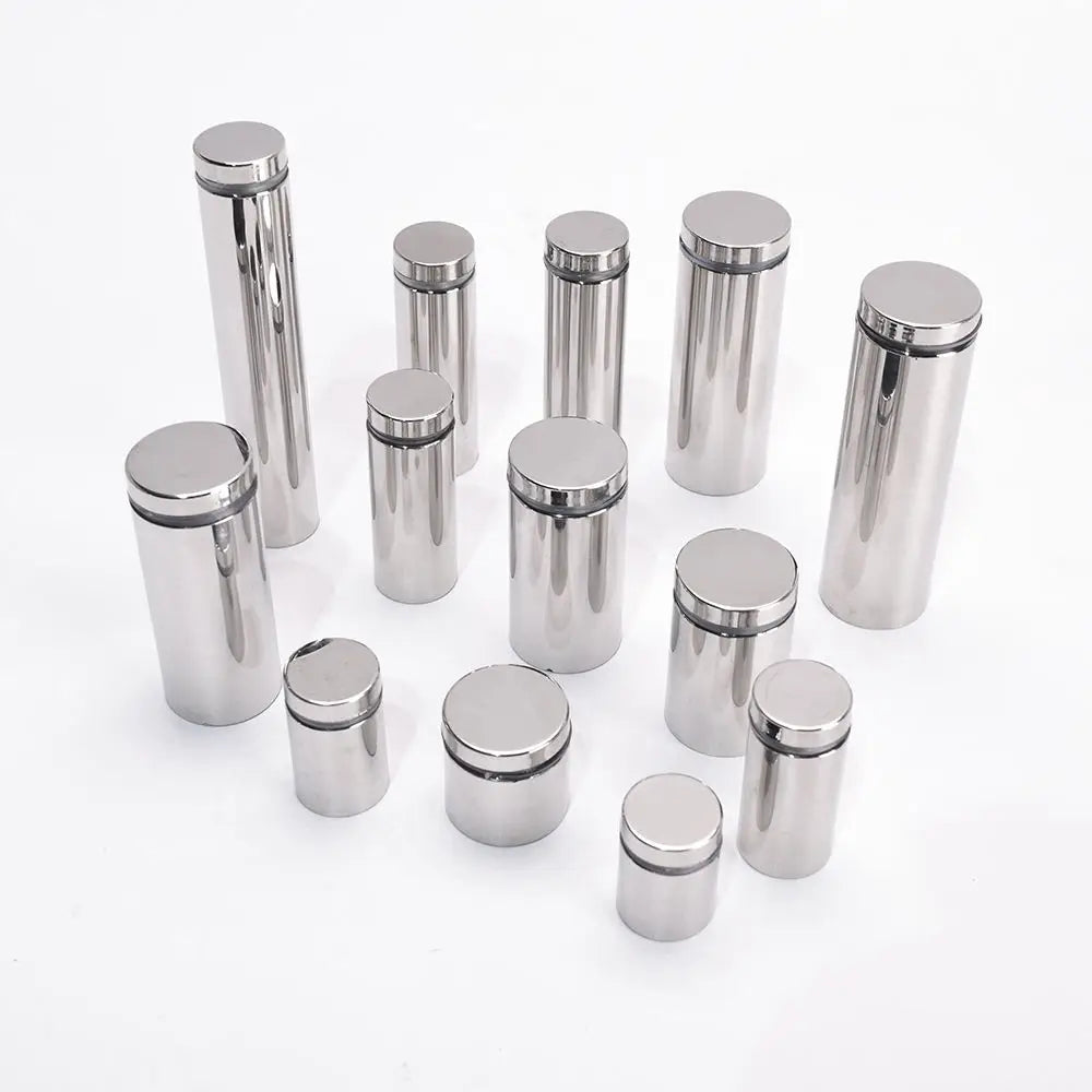 Stainless Steel Glass Advertising Standoff Acrylic Frame Silver Advertising Sign Mounting Holder Standoff Screw Nail Fastener