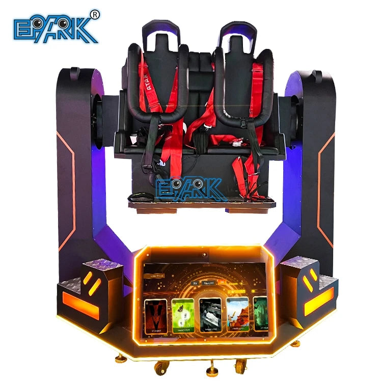 1080 Degree Rotation Roller Coaster Rides Realidad Virtual Simulador 2 Seat Games Wholesale Virtual Reality 9d Vr Simulat