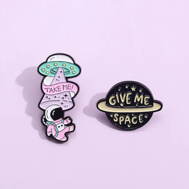 Cheap Cute Wholesale Astronaut   Spaceman Badge Space Suit Aerospace Souvenir Brooch Soft Enamel Lapel Pin