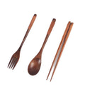 Japanese Sushi Chopsticks Spoon Fork  Serving Spoon Wood