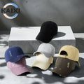 Trendy Cotton Ripped Distressed Baseball Women Korean-Style Fashionable All-Match Face-Looking Small Sun-Proof Peaked Cap