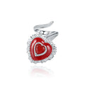 C8235 Abiding Natural Red Agate Gemstone Fashion 925 Sterling Silver Open Engagement Heart Jewelry Rings for Women