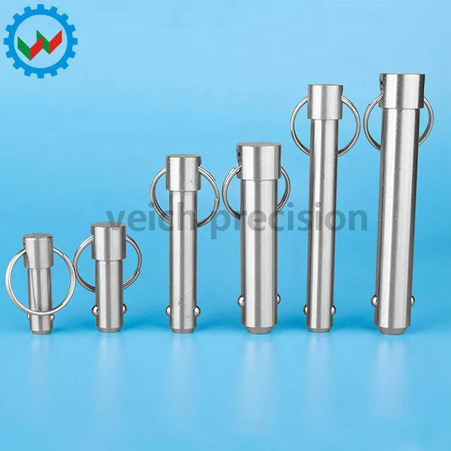 Stainless Steel Double Balls Ball Lock Pin Quick Release Pins with Pull Ring