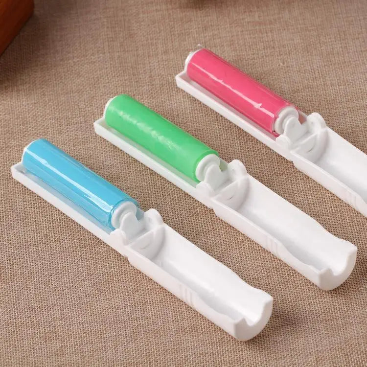 Reusable Foldable Portable Lint Roller Plastic Pet Hair Remover Brush Set Clothes Carpet Sheets Dust Suction Cleaner Brush