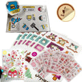 Custom Korean Kawaii Cute A4 Clear Transparent Kiss Cut Sheet Monthly Gold Planner Stickers for Journal Packaging Labels