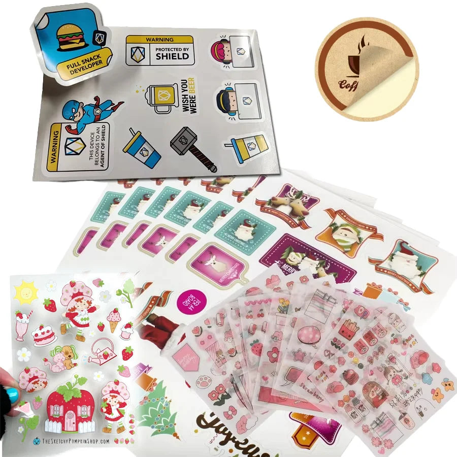 Custom Korean Kawaii Cute A4 Clear Transparent Kiss Cut Sheet Monthly Gold Planner Stickers for Journal Packaging Labels