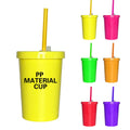 BPA Free Food Plastic 12OZ/350ml Juice Cup Leakproof Kids' Drink Sippy Cup with  Straw Dishwasher Safe Party Cup Eco Travel Mugs