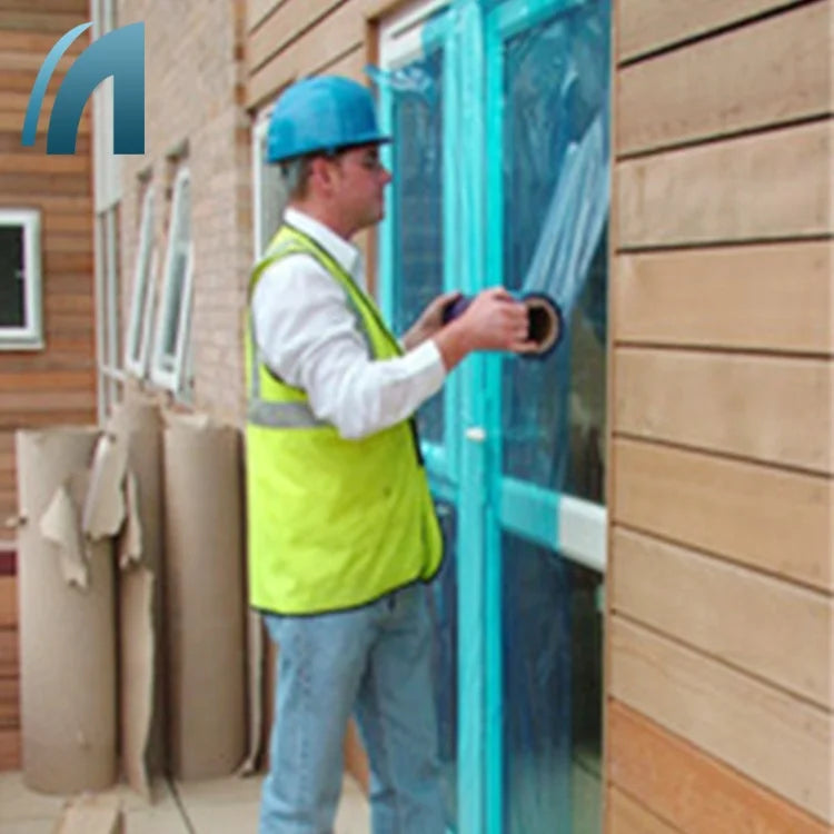 Wuxi ShengFa Blue Transparent PE Soft Moisture Proof Window Glass Surface Protective Film with Blow Molding