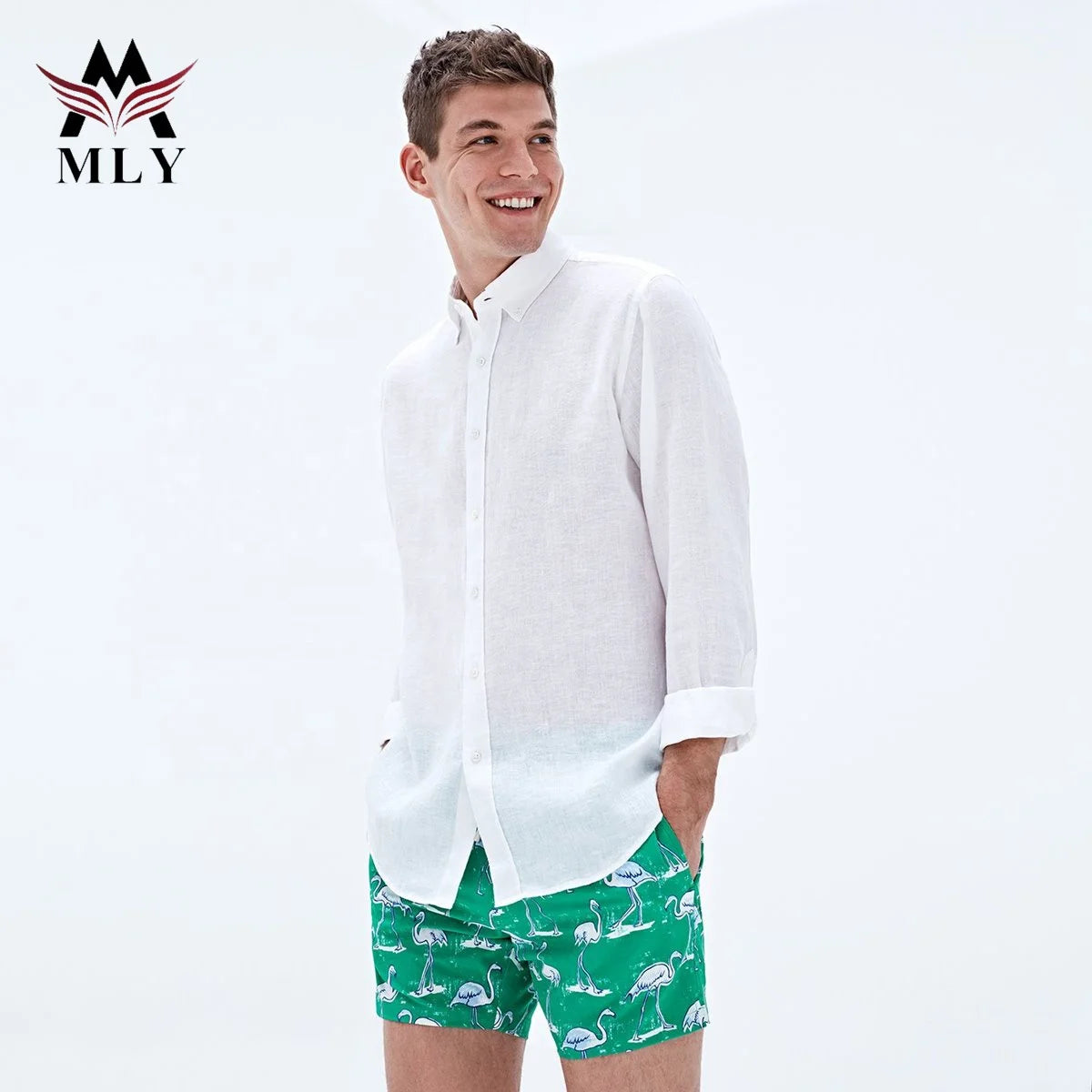 Designer Swim Trunks New Pattern Design Custom Swim Trunks Men's Shorts With Drawstring
