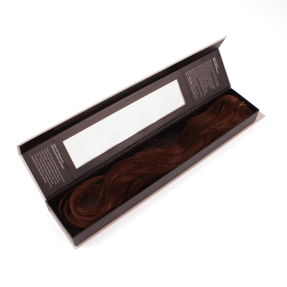 OEM Wholesale Luxury Hair Bundle Extension Wig Packaging Paper Box with Pvc Window