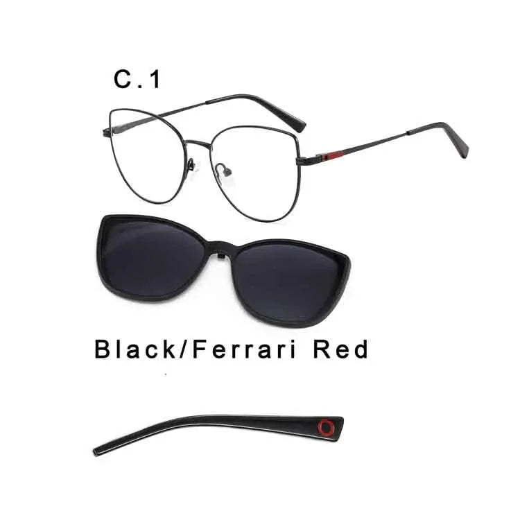 Hot Sale Magnetic Clip on Sunglasses TR Frame Polarized Fashion Sun Glasses  Blue Light Blocking  Clip on Sunglasses
