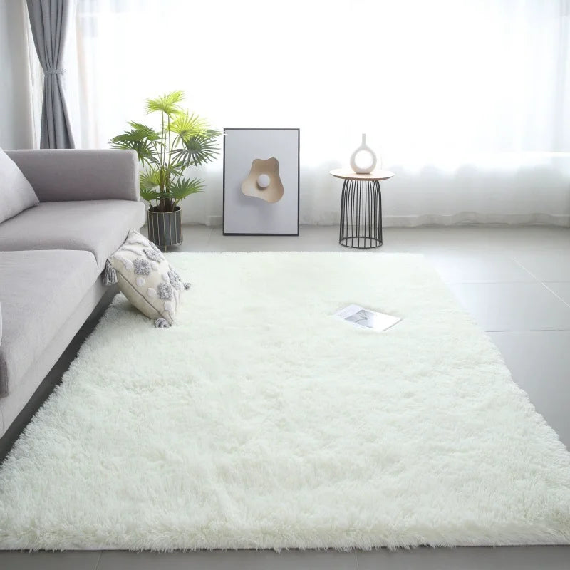 Modern Super Soft Luxury Fluffy Polyester Faux Fur Carpet Machine Washable Area Rugs Sets for Living Room and Bedroom