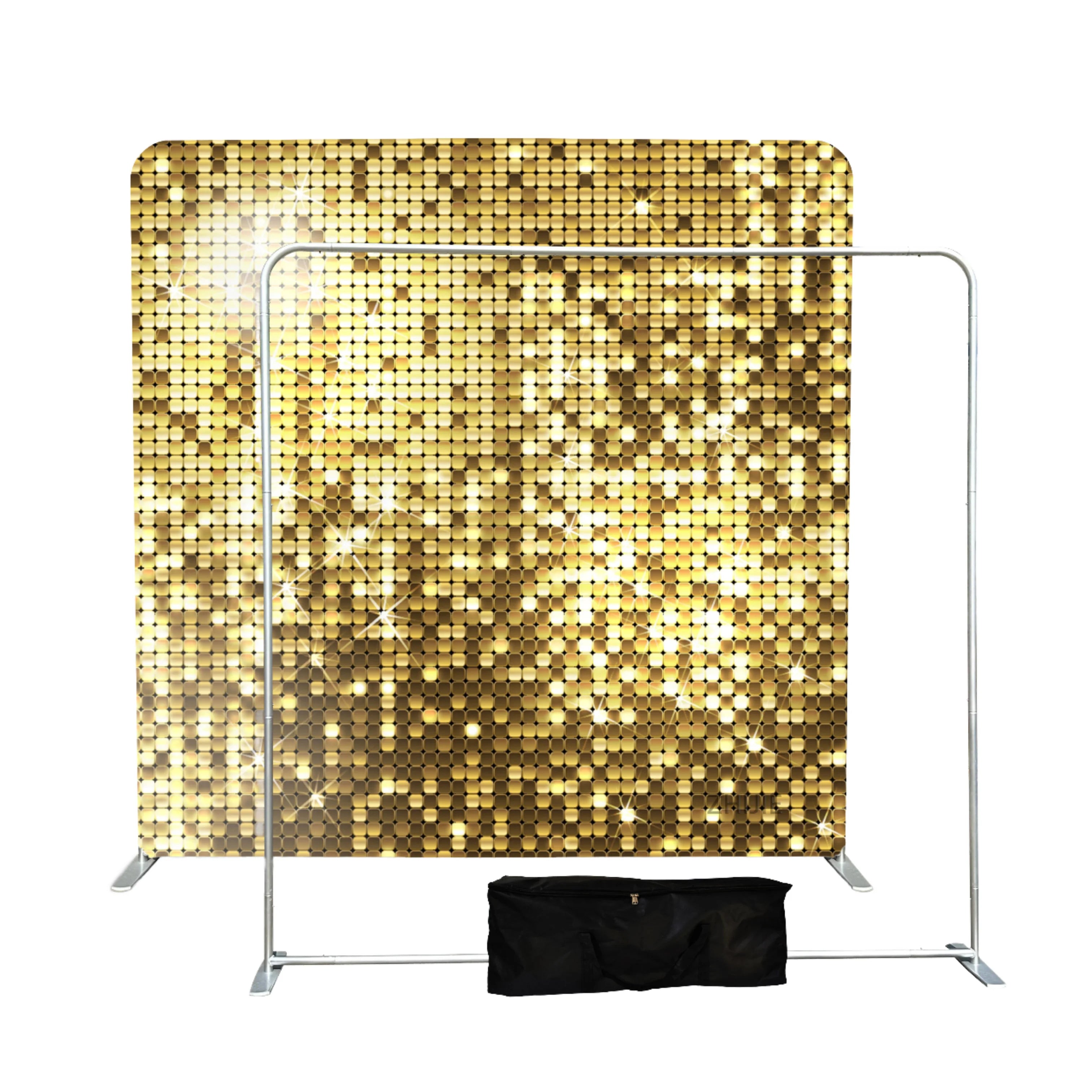 2025 Promotional Sublimation Tension Fabric Banner 8x8ft Portable Photography Backdrop Different Sizes for Trade Show Equipment