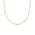 Gemnel Hot Selling 925 Silver 18k Gold Plated Celestial Station starburst Charm Necklace