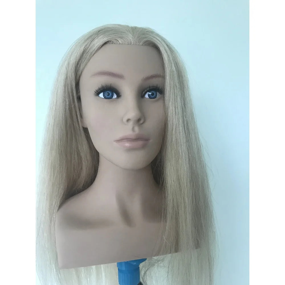 Wholesale Price Europe Face Woman  Hair Mannequin Head  With Shoulder for Academy School