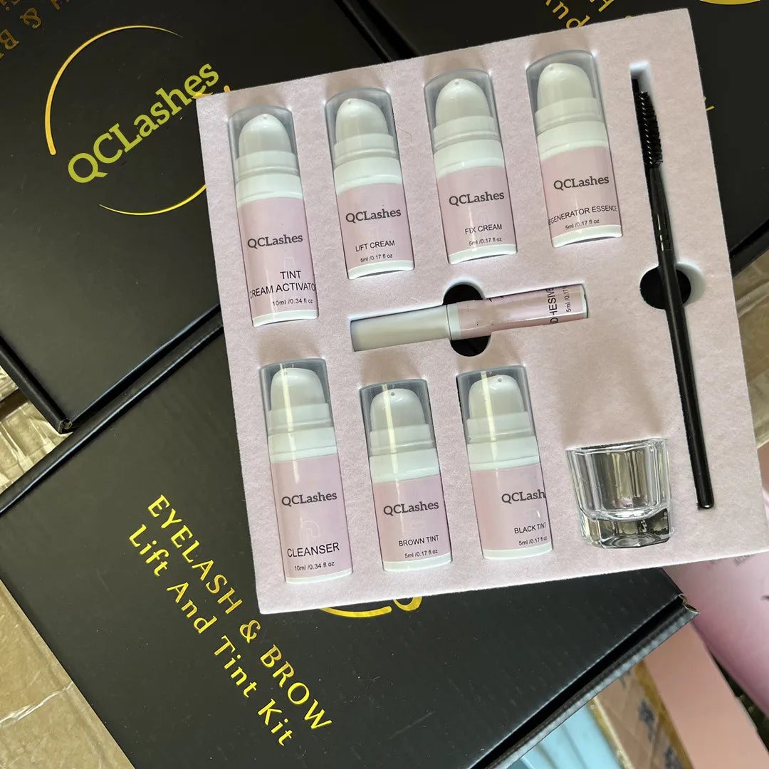 Luxury Organic Lash Lift Brow Lamination Kit Long Lasting Cream Lashlifting Tool with Logo Private Label Tint Set