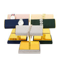 SKQ Suede Leather Watch Metal Display Bracelet Display Metal Stand Custom Luxury Jewelry Display