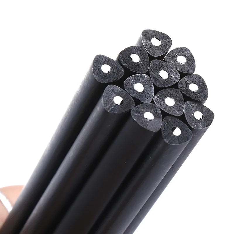 Wholesale Promotional Black Standard Pencils Triangle Shaped Jumbo HB Wood Drawing Custom Logo in Loose Packing Youjin Brand