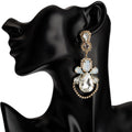 RisingMoon Colorful Austrian Crystal Rhinestone Dangle Earrings Stones Statement Luxury Drop Earrings