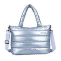 CHANGRONG Custom Fashion Casual Polyester Puffy Tote Quilted Shoulder Handbag Zipper Hasp Closure Comfortable Durable Blank