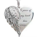 Wholesale Trendy Angel Wing Heart Pendant Necklace for Women New Popular Brass Link Chain Gift Idea