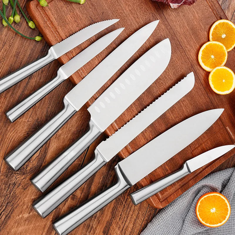 Stellar Stainless Steel Kitchen Knife Set with 3Cr13 Blade and Hollow Handle for Chef Knife OEM Wholesale