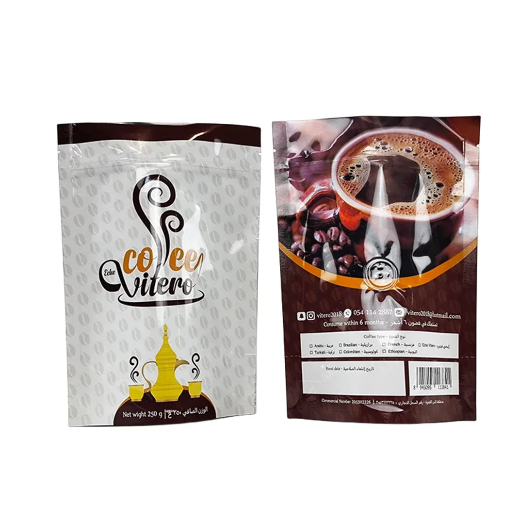 Mylar Packaging Coffee Bags Digital MOQ 1pcs and Gravure  in House for Customized Packaging Plastic Bag