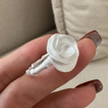 Special Design 925 Sterling Silver Fine Jewelry White Color Rose Flower Open Rings for Women
